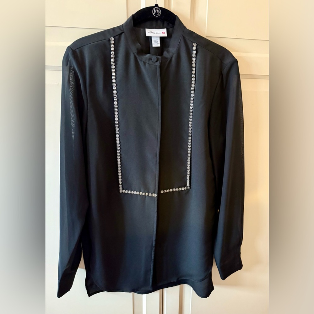 3.1 Phillip Lim for Target Black Shirt with Crystal Accents